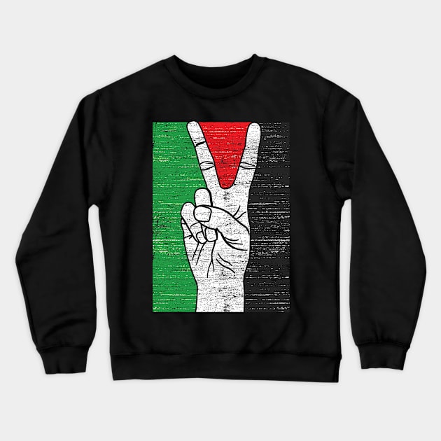 palestine peace grunge Crewneck Sweatshirt by ShirtsShirtsndmoreShirts